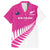 New Zealand Silver Fern Rugby Custom Family Matching Off Shoulder Maxi Dress and Hawaiian Shirt Go All Black Maori Pink Version