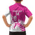 New Zealand Silver Fern Rugby Custom Family Matching Short Sleeve Bodycon Dress and Hawaiian Shirt Go All Black Maori Pink Version