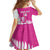 New Zealand Silver Fern Rugby Custom Kid Short Sleeve Dress Go All Black Maori Pink Version
