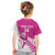 New Zealand Silver Fern Rugby Custom Kid T Shirt Go All Black Maori Pink Version