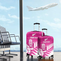 New Zealand Silver Fern Rugby Custom Luggage Cover Go All Black Maori Pink Version