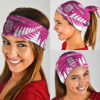 New Zealand Silver Fern Rugby Custom Neck Gaiter Go All Black Maori Pink Version - Polynesian Pride