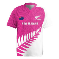 New Zealand Silver Fern Rugby Custom Rugby Jersey Go All Black Maori Pink Version