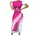 New Zealand Silver Fern Rugby Custom Short Sleeve Bodycon Dress Go All Black Maori Pink Version
