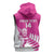 New Zealand Silver Fern Rugby Custom Sleeveless Zip Hoodie Go All Black Maori Pink Version - Polynesian Pride