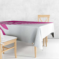 New Zealand Silver Fern Rugby Custom Tablecloth Go All Black Maori Pink Version