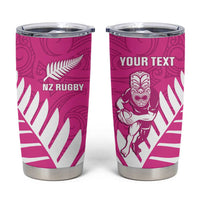 New Zealand Silver Fern Rugby Custom Tumbler Cup Go All Black Maori Pink Version