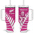 New Zealand Silver Fern Rugby Custom Tumbler With Handle Go All Black Maori Pink Version