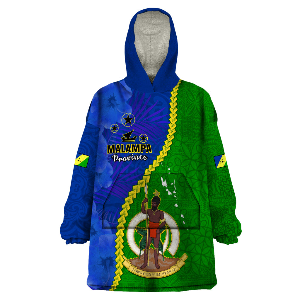 Vanuatu Malampa Province Wearable Blanket Hoodie Turtle Sand Drawing Unique Tapa Pattern LT14 One Size Green - Polynesian Pride