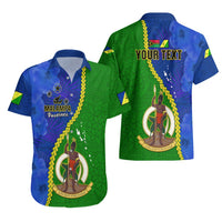 Personalised Vanuatu Malampa Province Hawaiian Shirt Turtle Sand Drawing Unique Tapa Pattern LT14 - Polynesian Pride