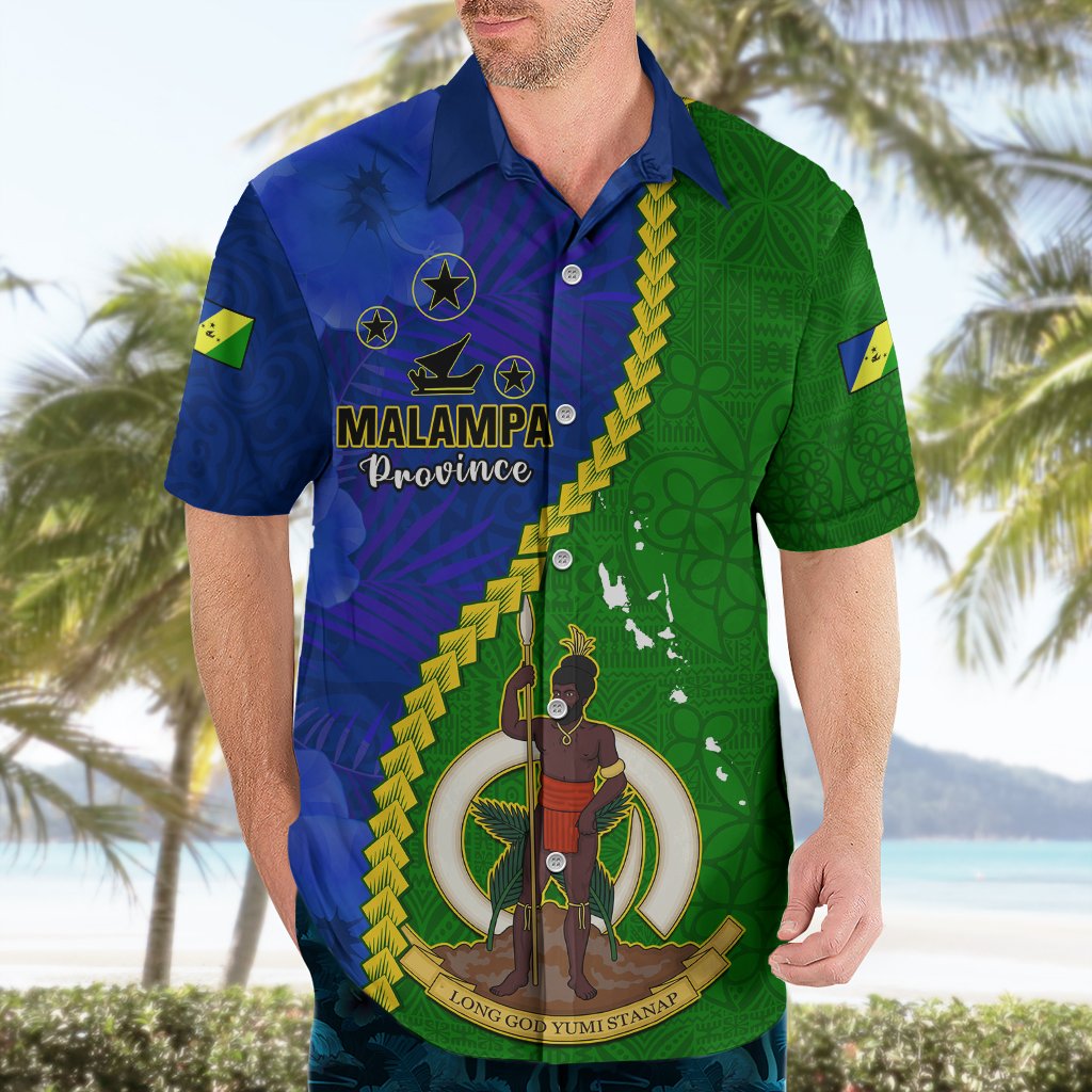 Personalised Vanuatu Malampa Province Hawaiian Shirt Turtle Sand Drawing Unique Tapa Pattern LT14 - Polynesian Pride