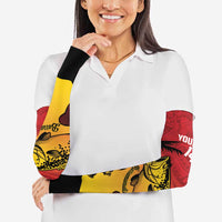 Custom Papua New Guinea Cricket Arm Sleeves PNG Barramundis - Polynesian Pride