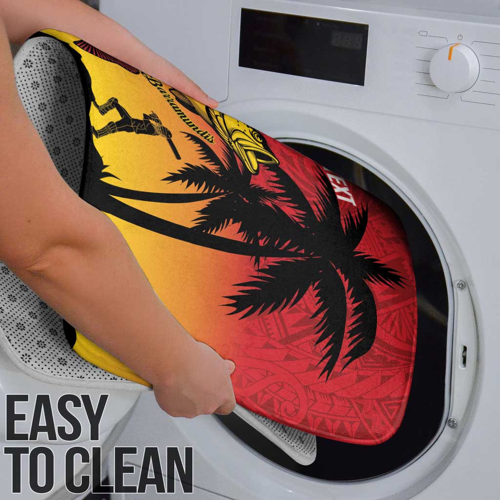 Custom Papua New Guinea Cricket Bathroom Set PNG Barramundis - Polynesian Pride