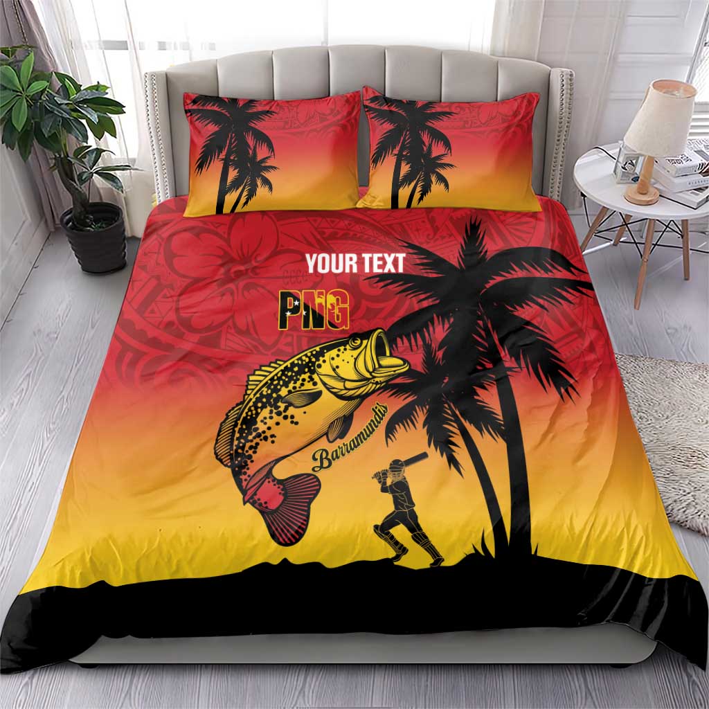 Custom Papua New Guinea Cricket Bedding Set PNG Barramundis - Polynesian Pride
