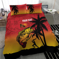 Custom Papua New Guinea Cricket Bedding Set PNG Barramundis - Polynesian Pride