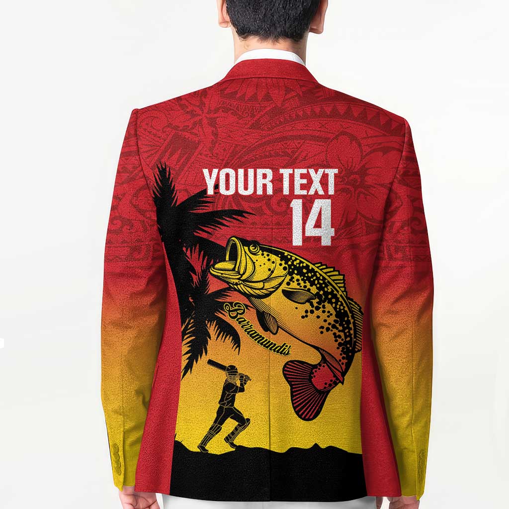 Custom Papua New Guinea Cricket Blazer PNG Barramundis - Polynesian Pride