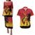 Custom Papua New Guinea Cricket Couples Matching Puletasi and Hawaiian Shirt PNG Barramundis - Polynesian Pride