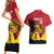 Custom Papua New Guinea Cricket Couples Matching Short Sleeve Bodycon Dress and Hawaiian Shirt PNG Barramundis - Polynesian Pride