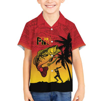 Custom Papua New Guinea Cricket Family Matching Puletasi and Hawaiian Shirt PNG Barramundis - Polynesian Pride