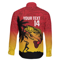 Custom Papua New Guinea Cricket Family Matching Summer Maxi Dress and Hawaiian Shirt PNG Barramundis - Polynesian Pride