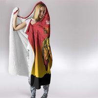 Custom Papua New Guinea Cricket Hooded Blanket PNG Barramundis - Polynesian Pride