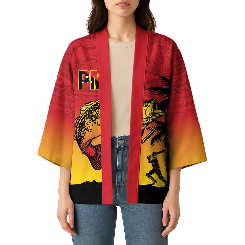 Custom Papua New Guinea Cricket Kimono PNG Barramundis - Polynesian Pride