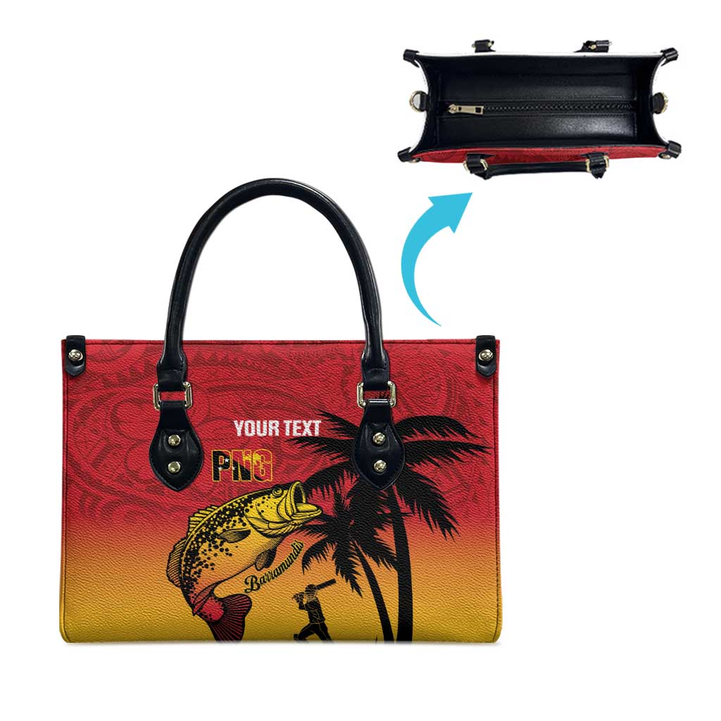 Custom Papua New Guinea Cricket Leather Bag PNG Barramundis - Polynesian Pride