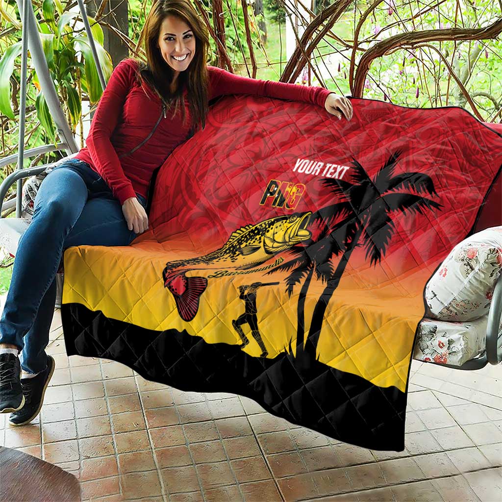 Custom Papua New Guinea Cricket Quilt PNG Barramundis - Polynesian Pride