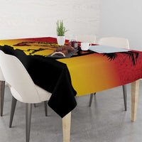 Custom Papua New Guinea Cricket Tablecloth PNG Barramundis - Polynesian Pride