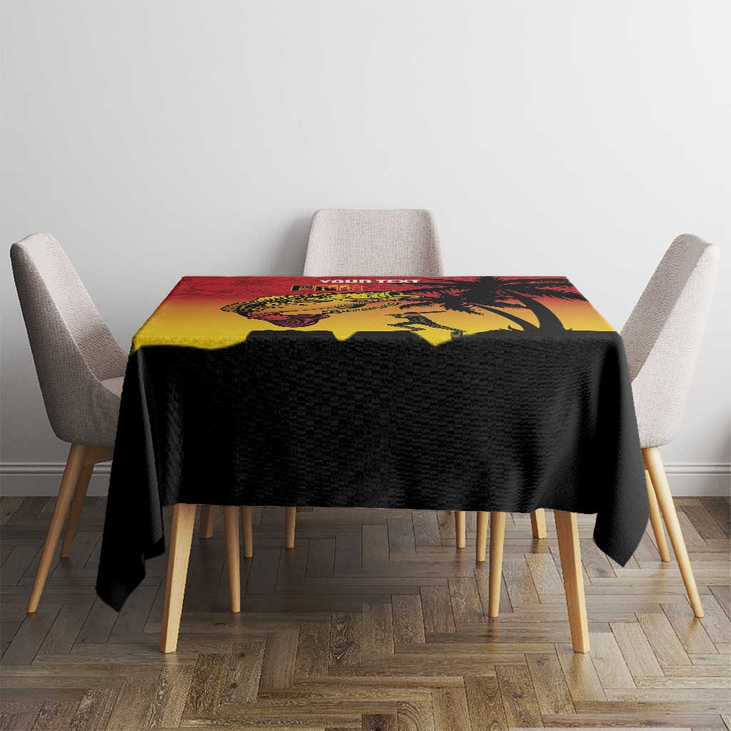 Custom Papua New Guinea Cricket Tablecloth PNG Barramundis - Polynesian Pride