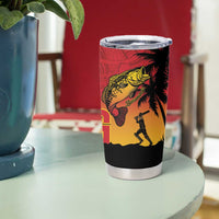 Custom Papua New Guinea Cricket Tumbler Cup PNG Barramundis - Polynesian Pride
