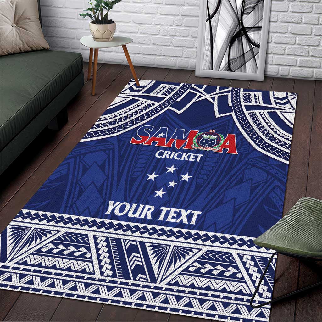 Custom Samoa Cricket Area Rug Go Champions Samoan - Polynesian Pride