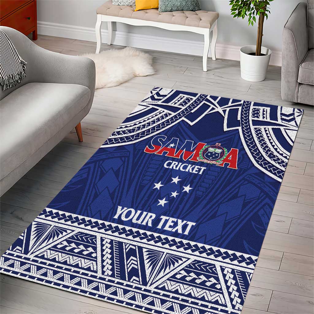 Custom Samoa Cricket Area Rug Go Champions Samoan - Polynesian Pride