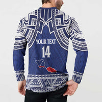 Custom Samoa Cricket Button Sweatshirt Go Champions Samoan - Polynesian Pride