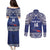 Custom Samoa Cricket Couples Matching Puletasi and Long Sleeve Button Shirt Go Champions Samoan - Polynesian Pride