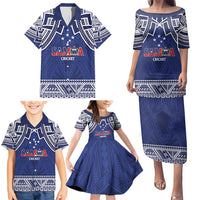 Custom Samoa Cricket Family Matching Puletasi and Hawaiian Shirt Go Champions Samoan - Polynesian Pride