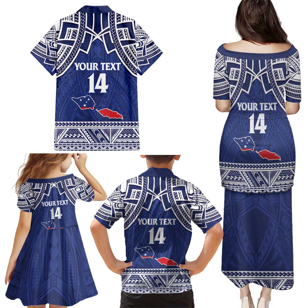 Custom Samoa Cricket Family Matching Puletasi and Hawaiian Shirt Go Champions Samoan - Polynesian Pride