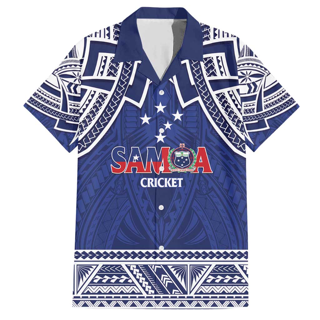 Custom Samoa Cricket Family Matching Short Sleeve Bodycon Dress and Hawaiian Shirt Go Champions Samoan - Polynesian Pride
