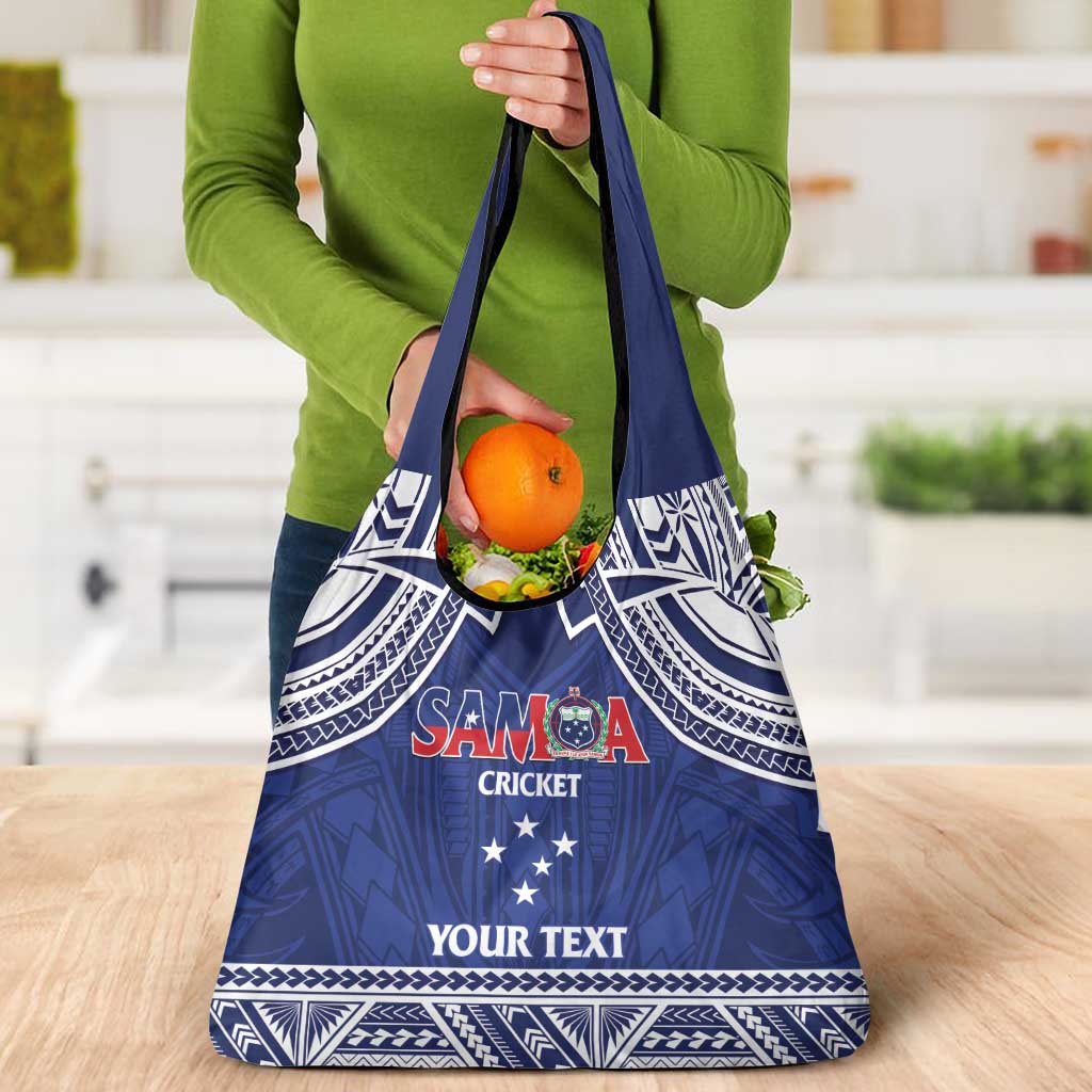 Custom Samoa Cricket Grocery Bag Go Champions Samoan - Polynesian Pride