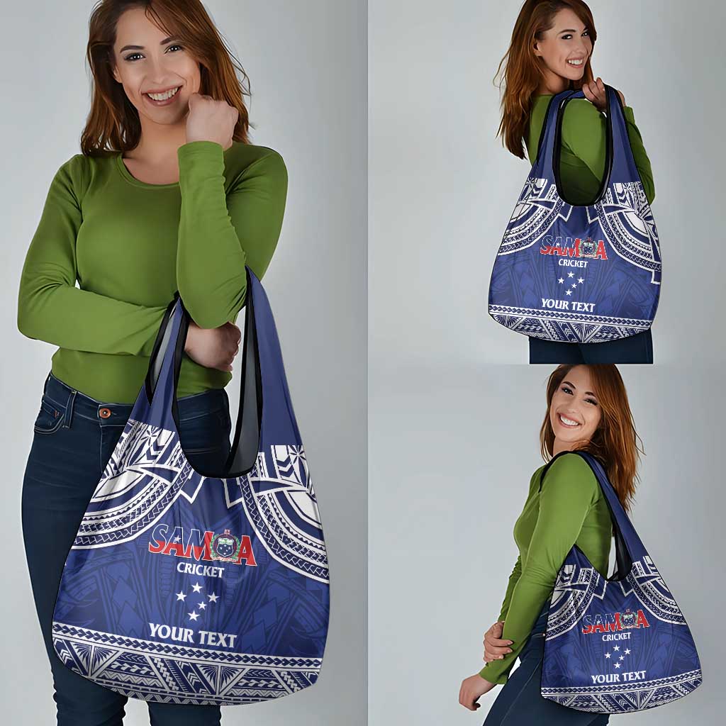 Custom Samoa Cricket Grocery Bag Go Champions Samoan - Polynesian Pride