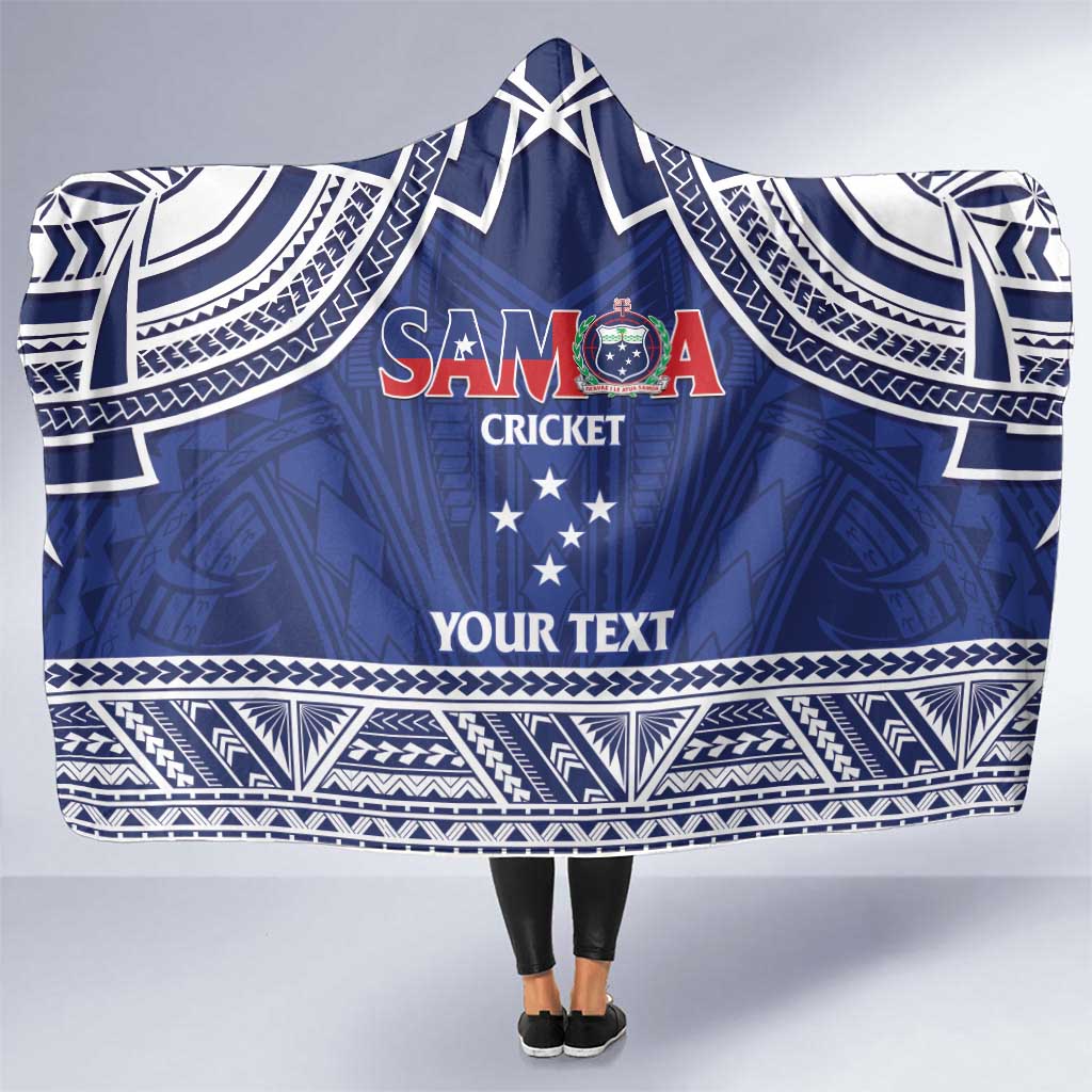 Custom Samoa Cricket Hooded Blanket Go Champions Samoan - Polynesian Pride