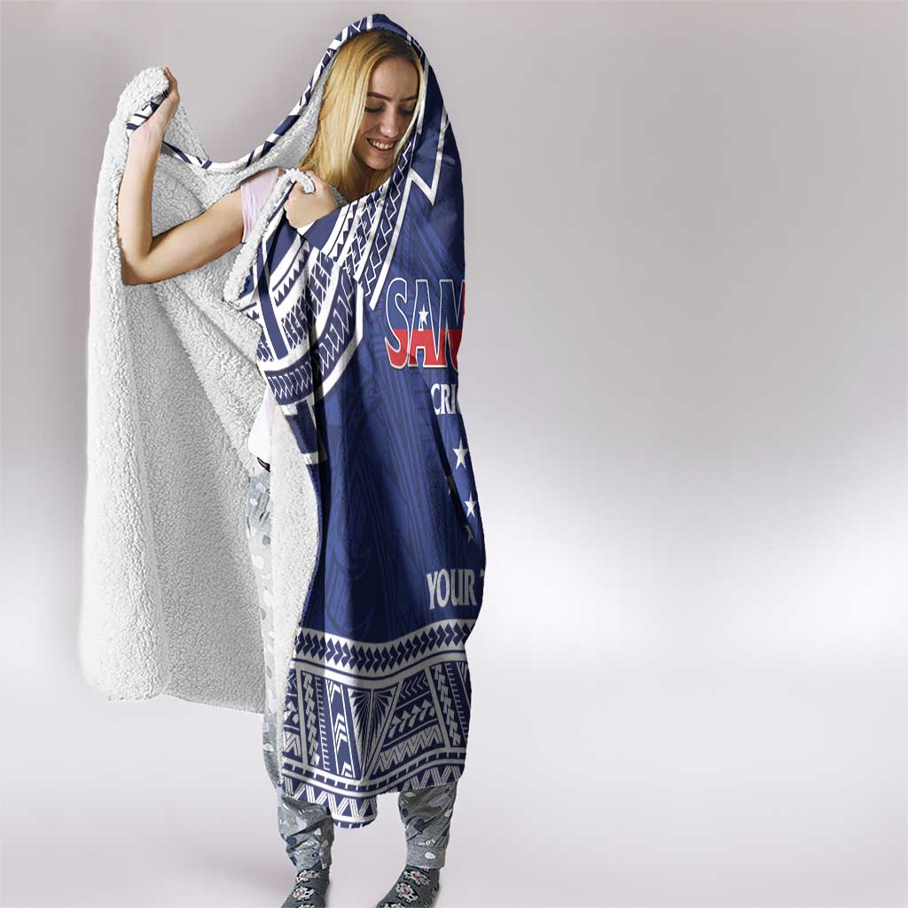 Custom Samoa Cricket Hooded Blanket Go Champions Samoan - Polynesian Pride