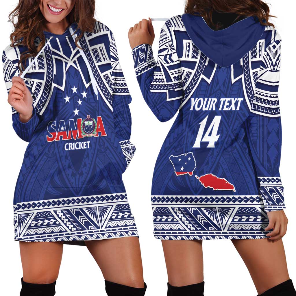 Custom Samoa Cricket Hoodie Dress Go Champions Samoan - Polynesian Pride
