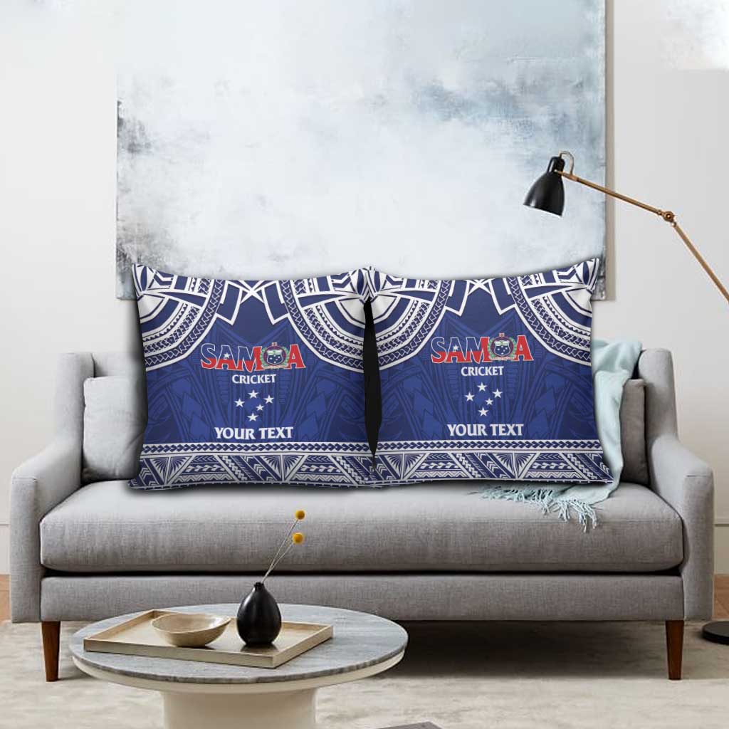 Custom Samoa Cricket Pillow Cover Go Champions Samoan - Polynesian Pride