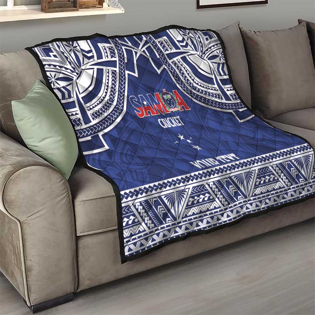 Custom Samoa Cricket Quilt Go Champions Samoan - Polynesian Pride