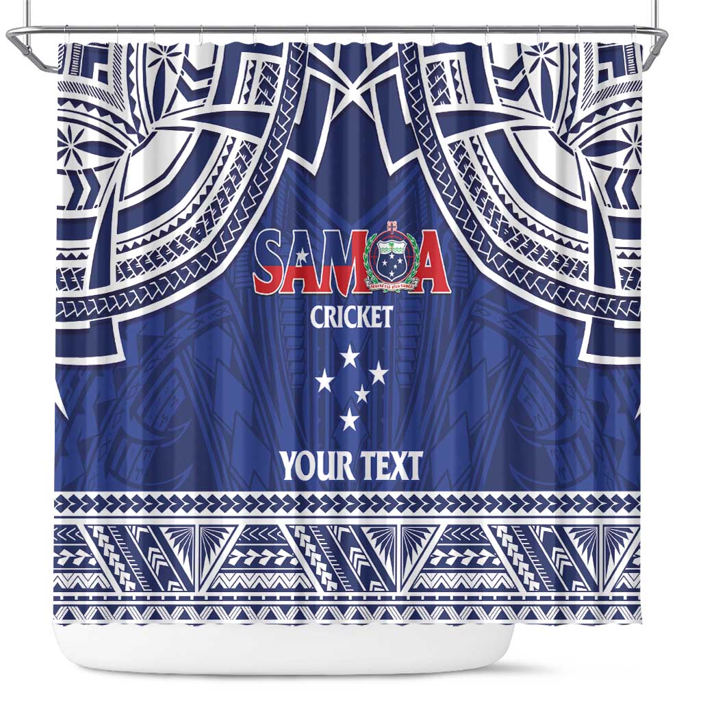 Custom Samoa Cricket Shower Curtain Go Champions Samoan - Polynesian Pride