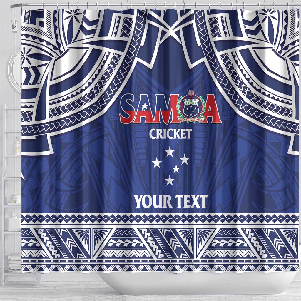 Custom Samoa Cricket Shower Curtain Go Champions Samoan - Polynesian Pride