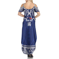 Custom Samoa Cricket Summer Maxi Dress Go Champions Samoan - Polynesian Pride