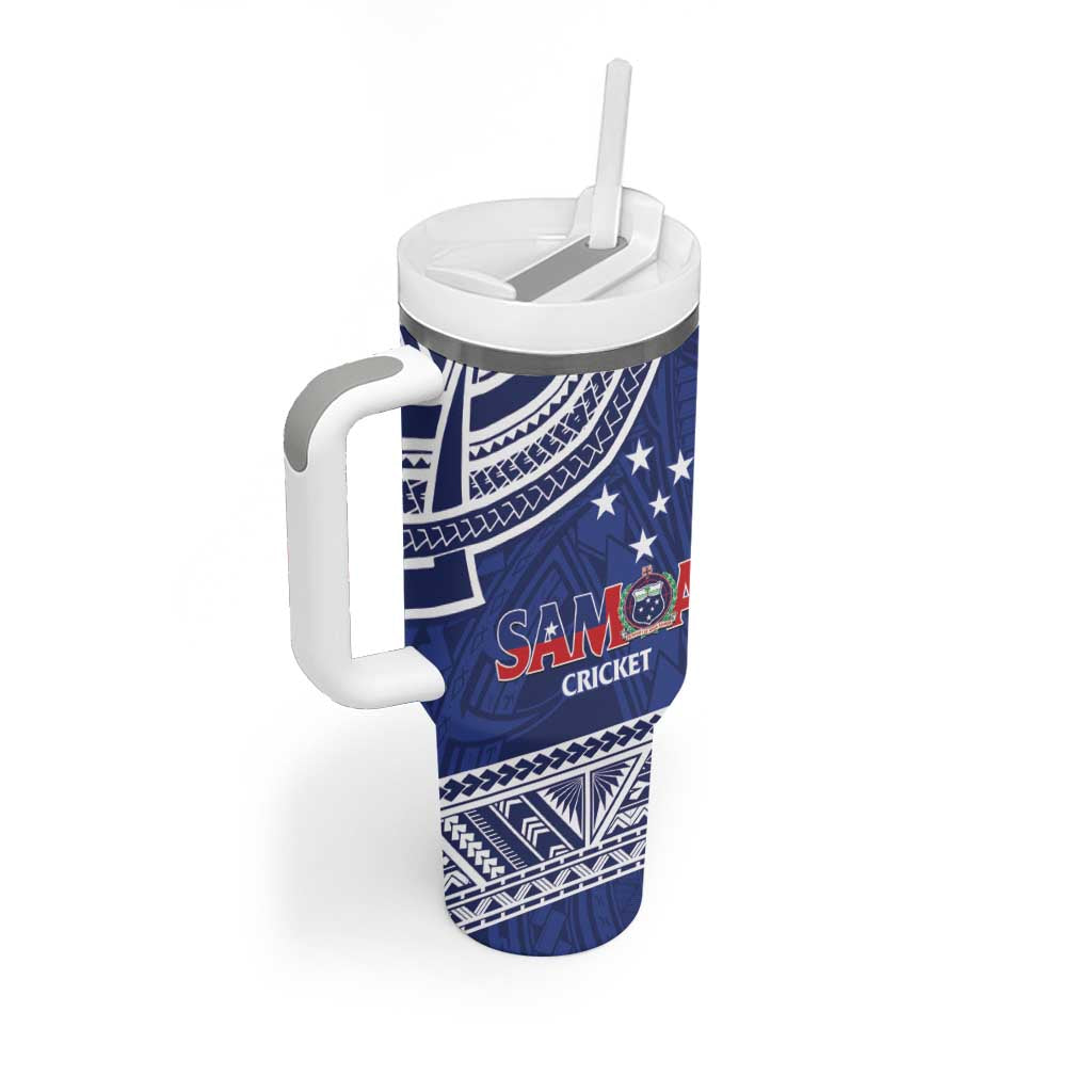 Custom Samoa Cricket Tumbler With Handle Go Champions Samoan - Polynesian Pride