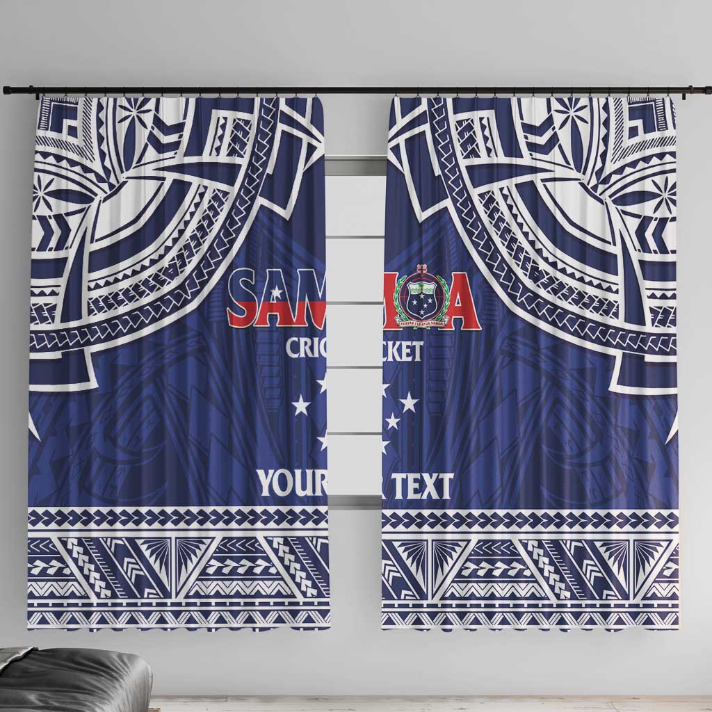 Custom Samoa Cricket Window Curtain Go Champions Samoan - Polynesian Pride
